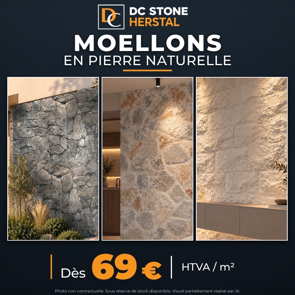 Moellons 3 modèles 69€ /m2, Bricolage & Construction, Enlèvement, Neuf, Pierres naturelles