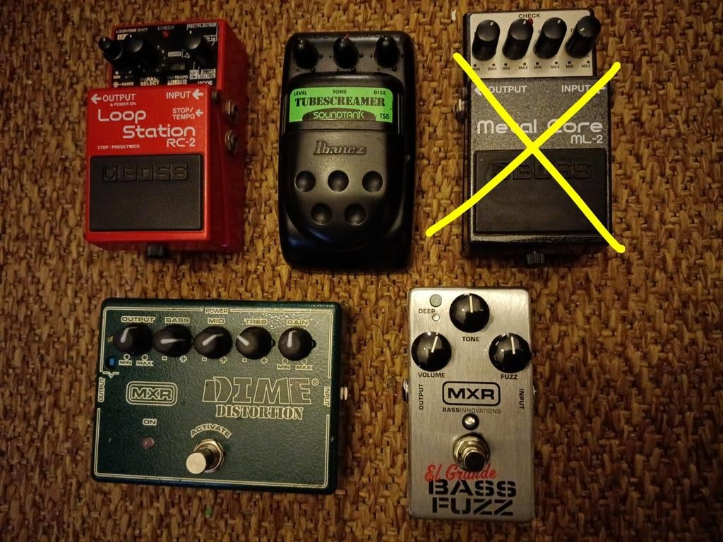 Pédales pour guitare et basse, Envoi