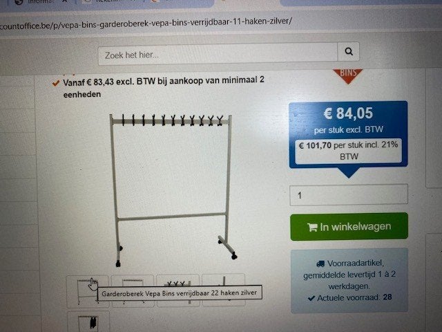 garderoberek op wielen, Neuf, 25 à 50 cm, Avec espace de penderie, 100 à 150 cm