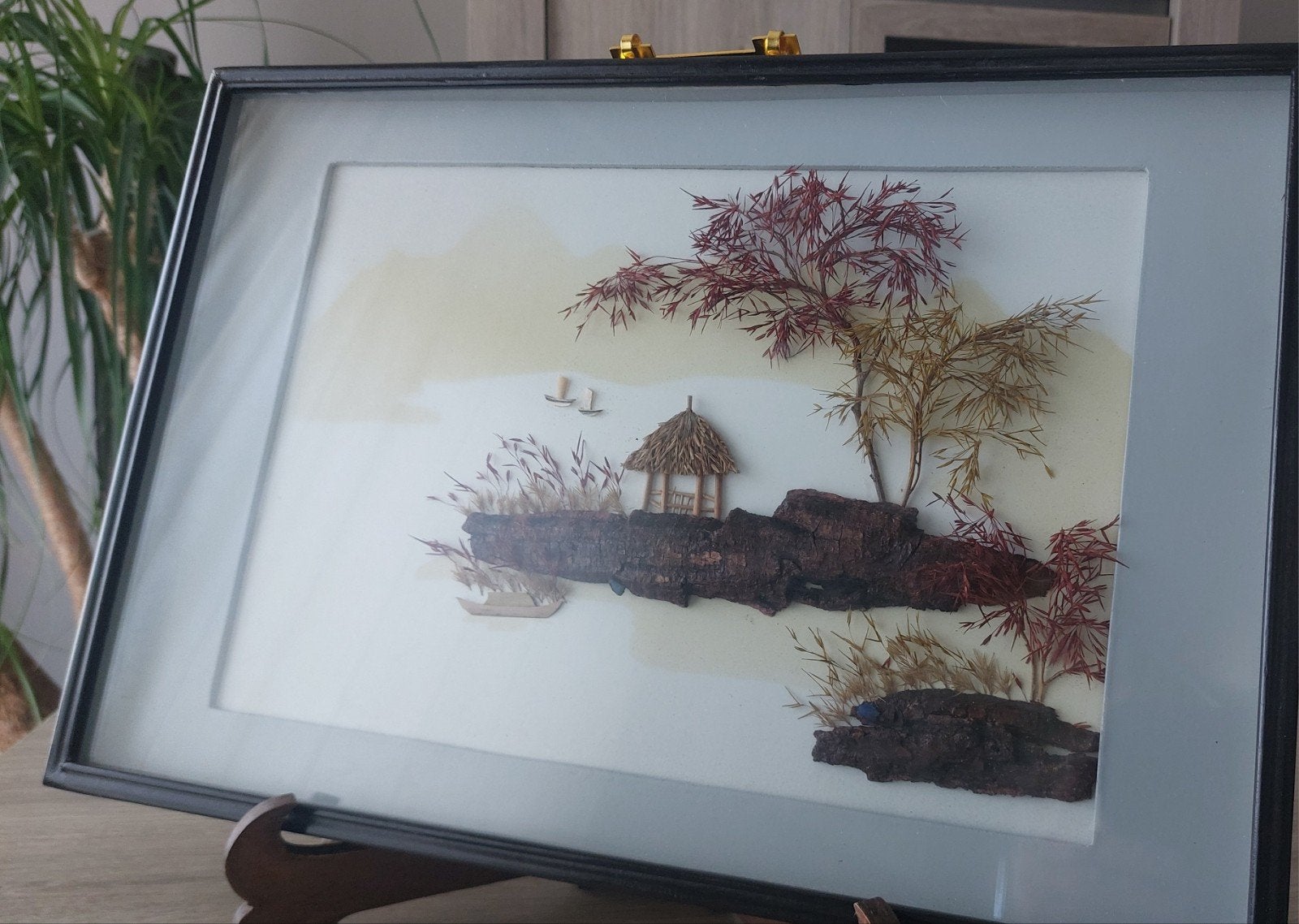 Prachtig Authentiek Chinees Kurk-Diorama (46x31 cm), Ophalen of Verzenden