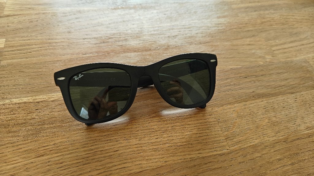 Rayban folding wayfarer, Ophalen, Zonnebril, Zwart, Zo goed als nieuw