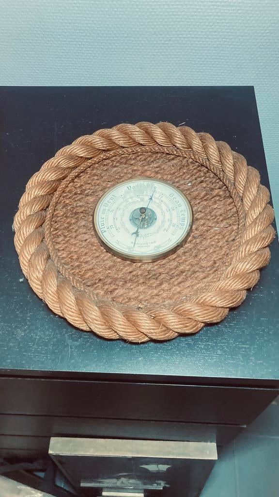 Baromètre Marine Vintage - Style Bouée en Cordage Tressé -, Enlèvement ou Envoi