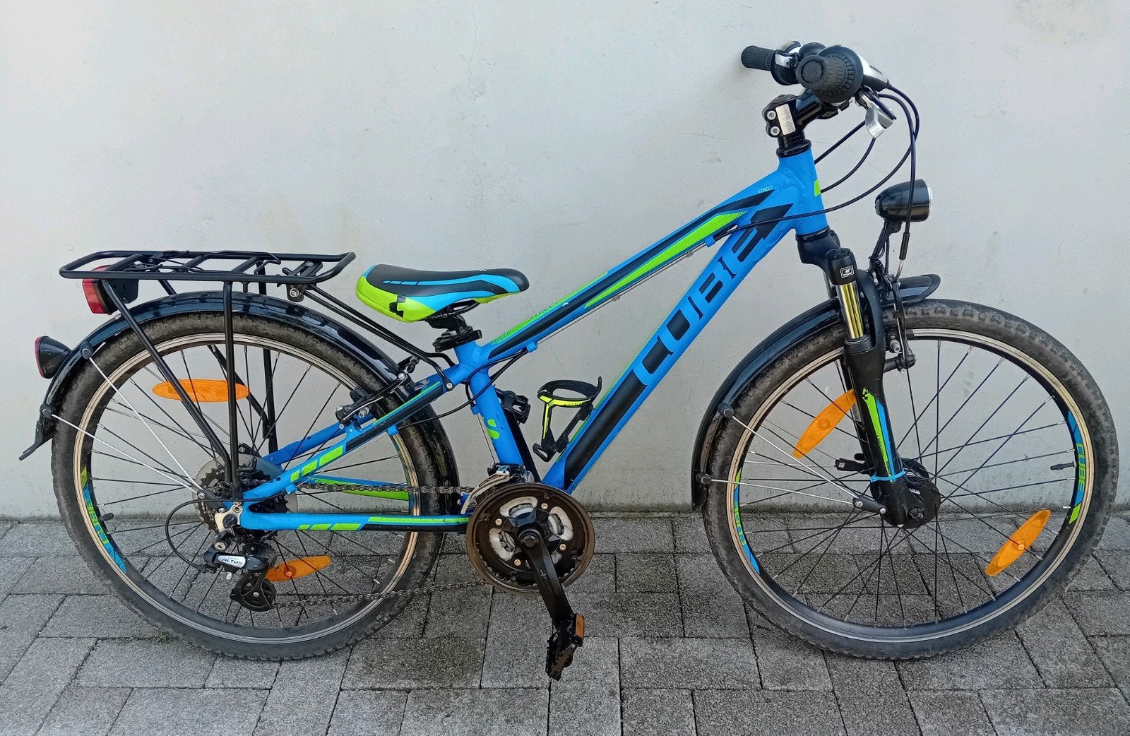 Kinderfiets alu Cube Cross 21speed 24inch NIEUWPRIJS 449€ 🚴, Gebruikt, Vering, Velgrem, Minder dan 49 cm