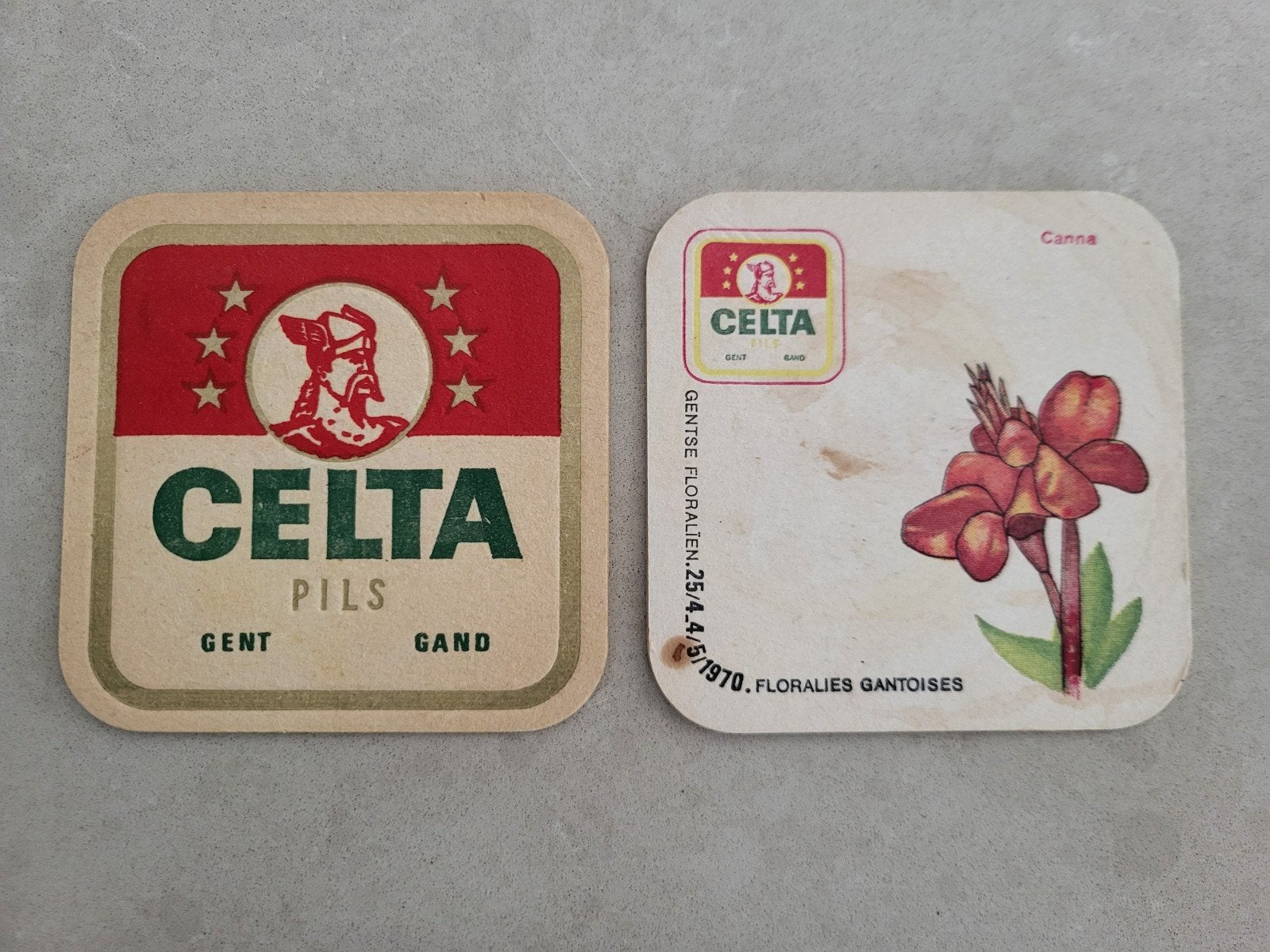 2 oude viltjes Celta pils, Verzamelen, Ophalen of Verzenden, Gebruikt, Viltje(s), Overige merken