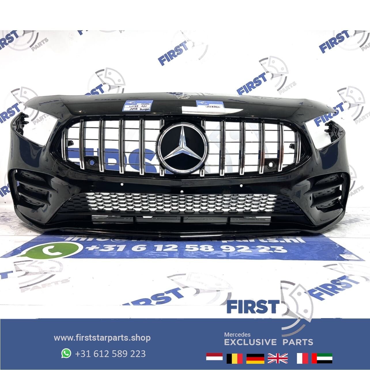 W177 Mercedes A KLASSE 35 AMG VOORBUMPER ZWART 2018-2022 ori, Utilisé, -, Avant, -