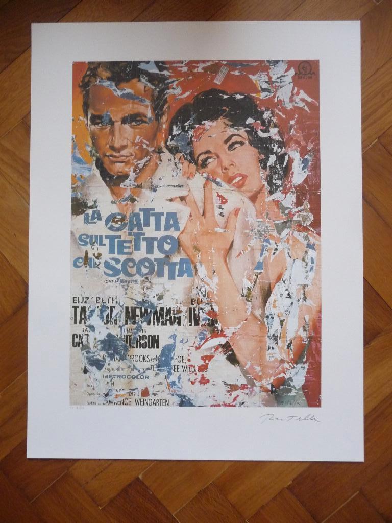 MIMMO ROTELLA : IMPRESSION COULEUR/ÉDITION SIGNÉE, Antiquités & Art, Art | Lithographies & Sérigraphies, Enlèvement ou Envoi