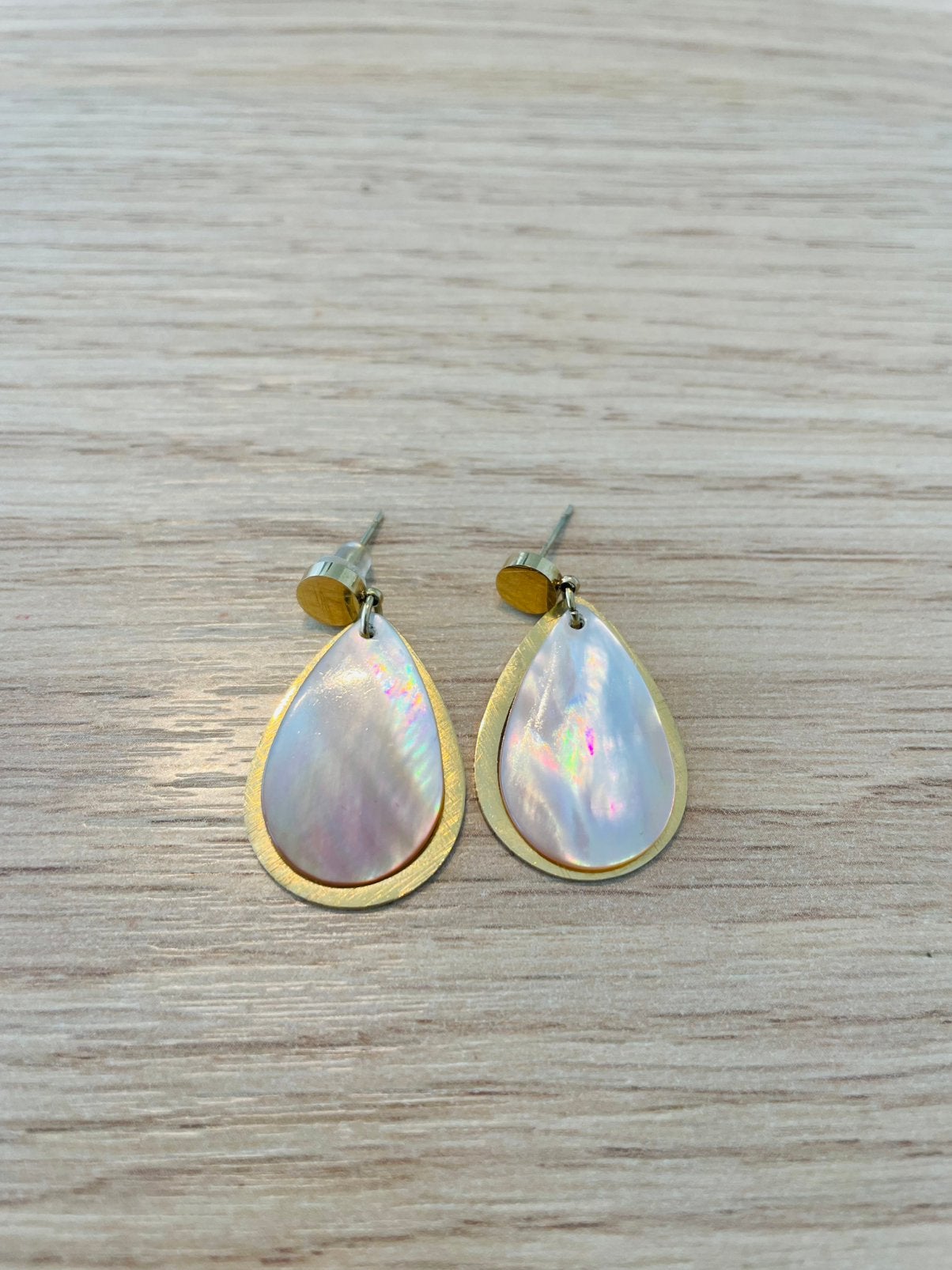 Oorbellen roze-goud, Handtassen en Accessoires, Oorbellen, Ophalen of Verzenden, Zo goed als nieuw, Goud