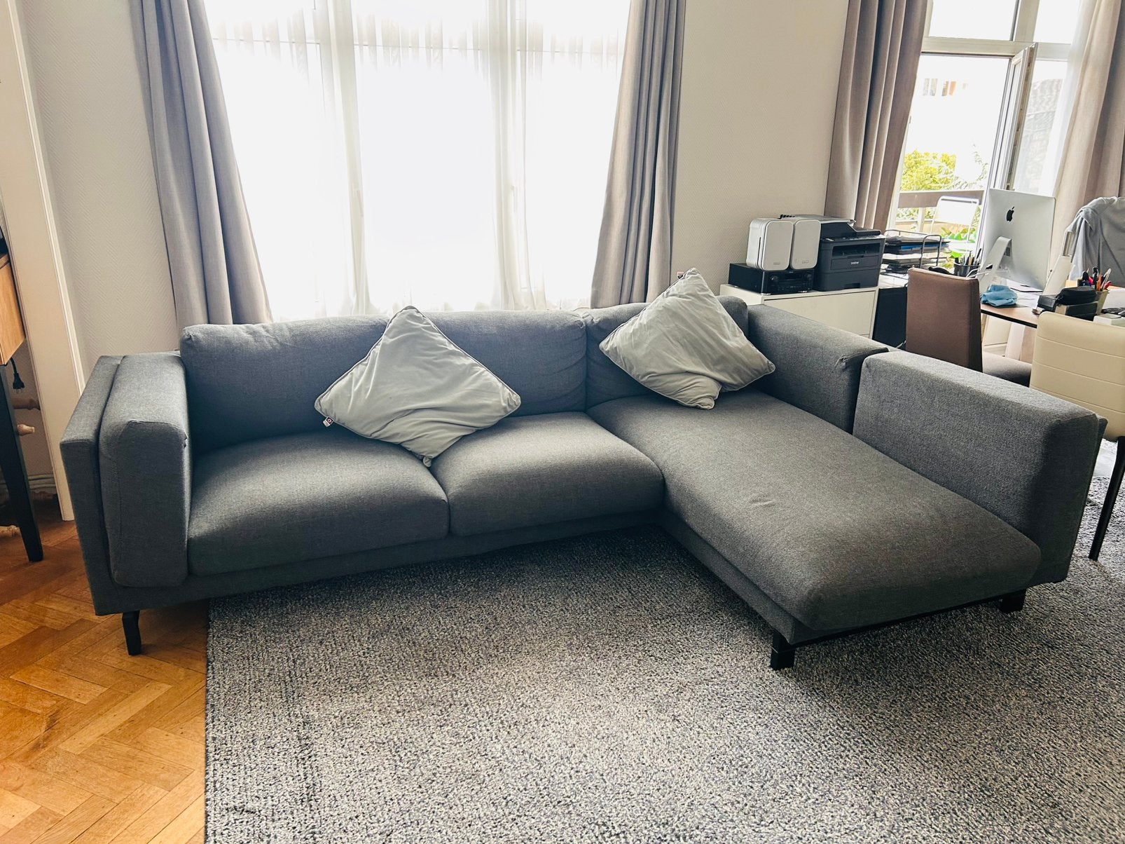 Canapé fauteuil Ikea Nockeby meridienne droite, Enlèvement, Comme neuf, Tissus