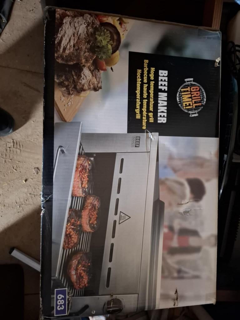 te koop beefmaker op gas nieuw in de doos met pizza steen, Neuf, Enlèvement, Air chaud, Four