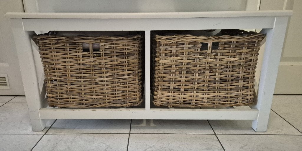 Gang halmeubel set met kapstok & opbergmanden (Leen Bakker), Huis en Inrichting, Woonaccessoires | Kapstokken, Ophalen, Gebruikt