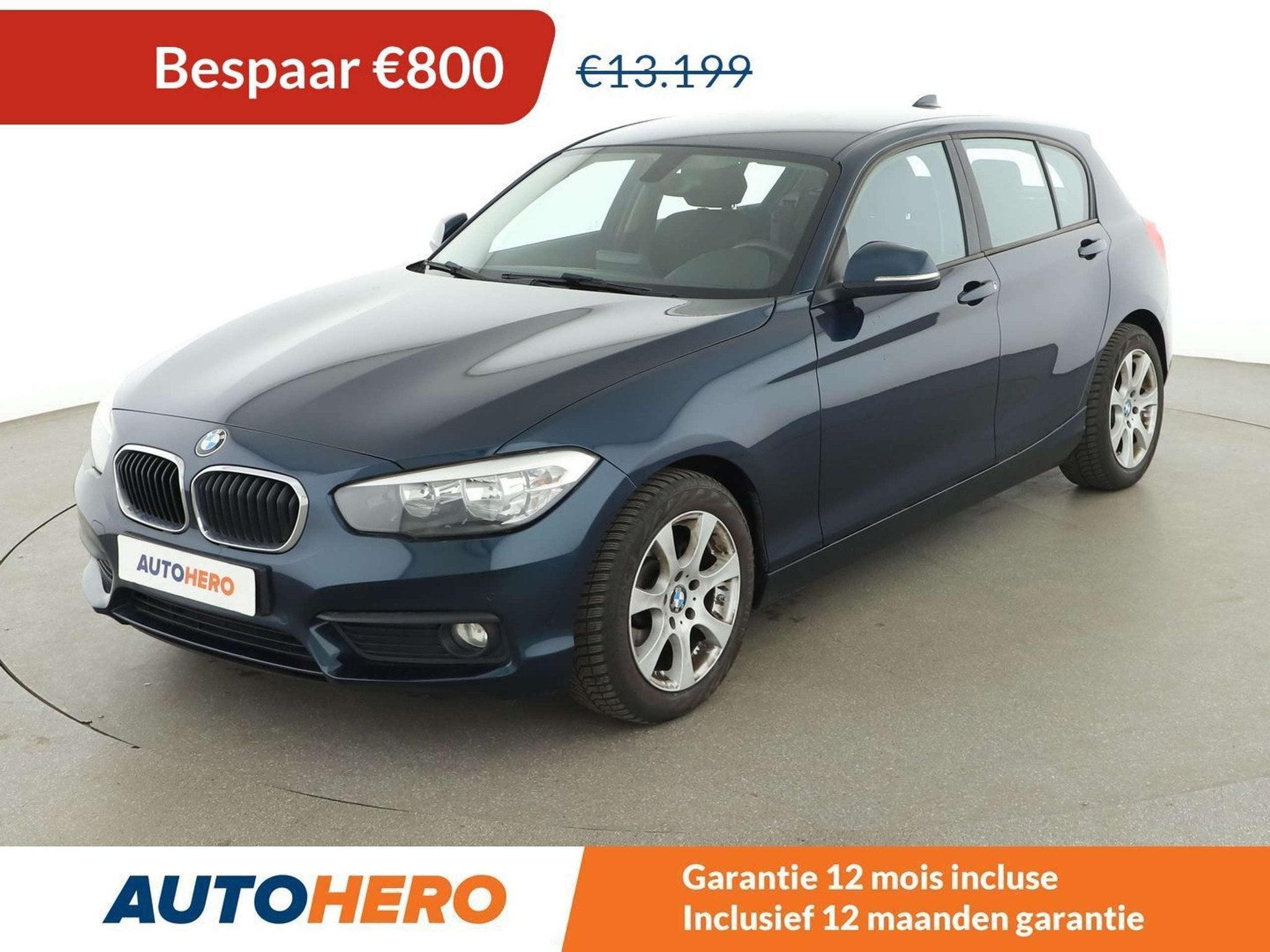 BMW 1 Serie 116 116d EfficientDynamics Advantage (bj 2016), Auto's, Gebruikt, Zwart, 5 deurs, 1395 kg