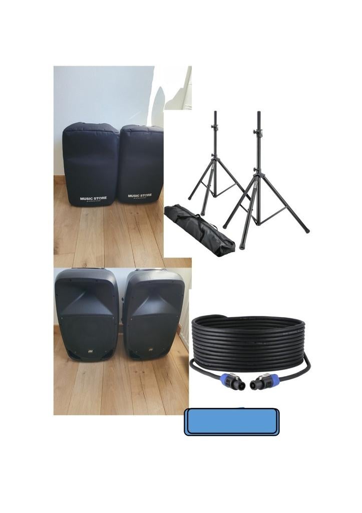 Actieve speakers 600 watt, Ophalen, Zo goed als nieuw, 120 watt of meer, Center speaker