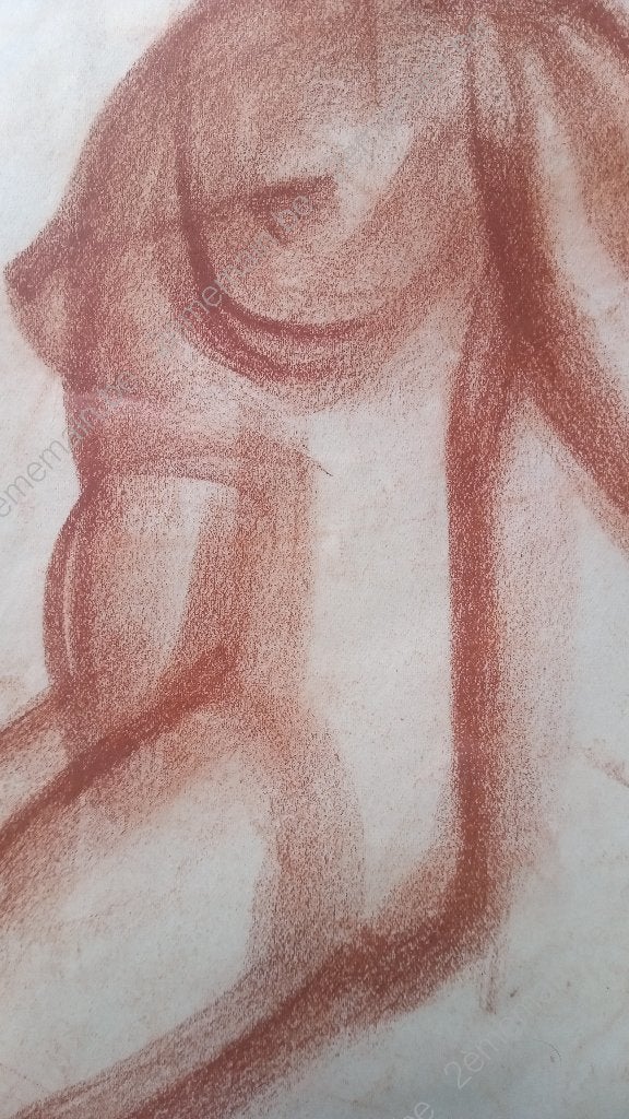 Roger de LA FRESNAYE – Nu assis – Dessin original 1911, Enlèvement ou Envoi, Verre, Sous verre