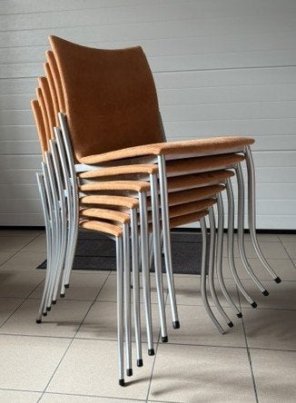 6 eetkamerstoelen, Huis en Inrichting, Ophalen, Gebruikt, Overige kleuren, Metaal