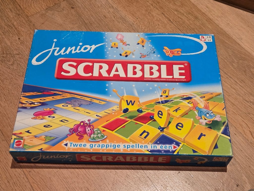Scrabble Junior - 2 spellen in één, Hobby & Loisirs créatifs, 1 ou 2 joueurs, Enlèvement, Utilisé, Mattel