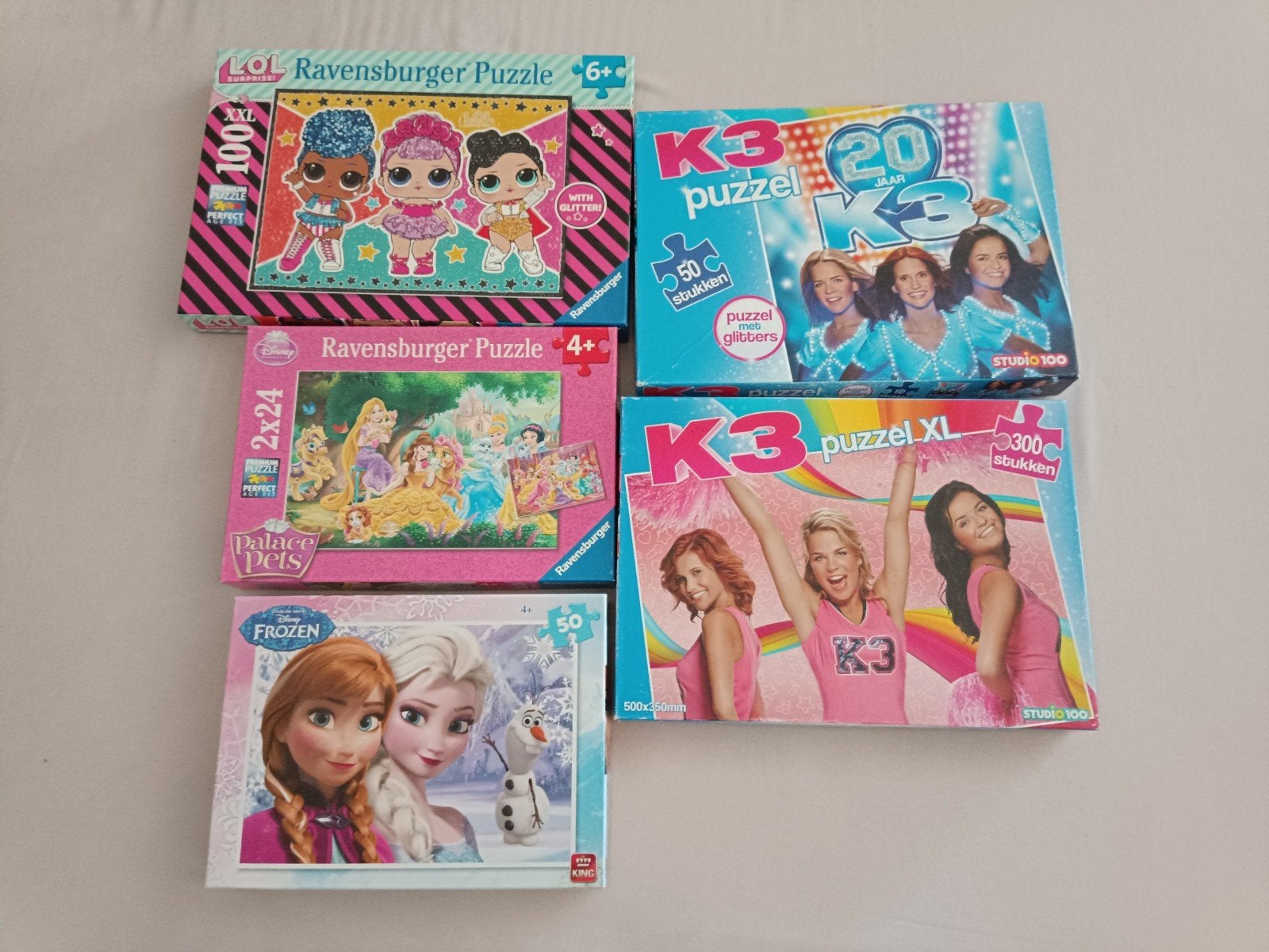 puzzels K3, Frozen, LOL, Ophalen, Zo goed als nieuw
