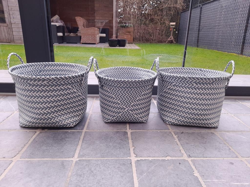 3X rieten manden/wasmanden, Ophalen, Mand