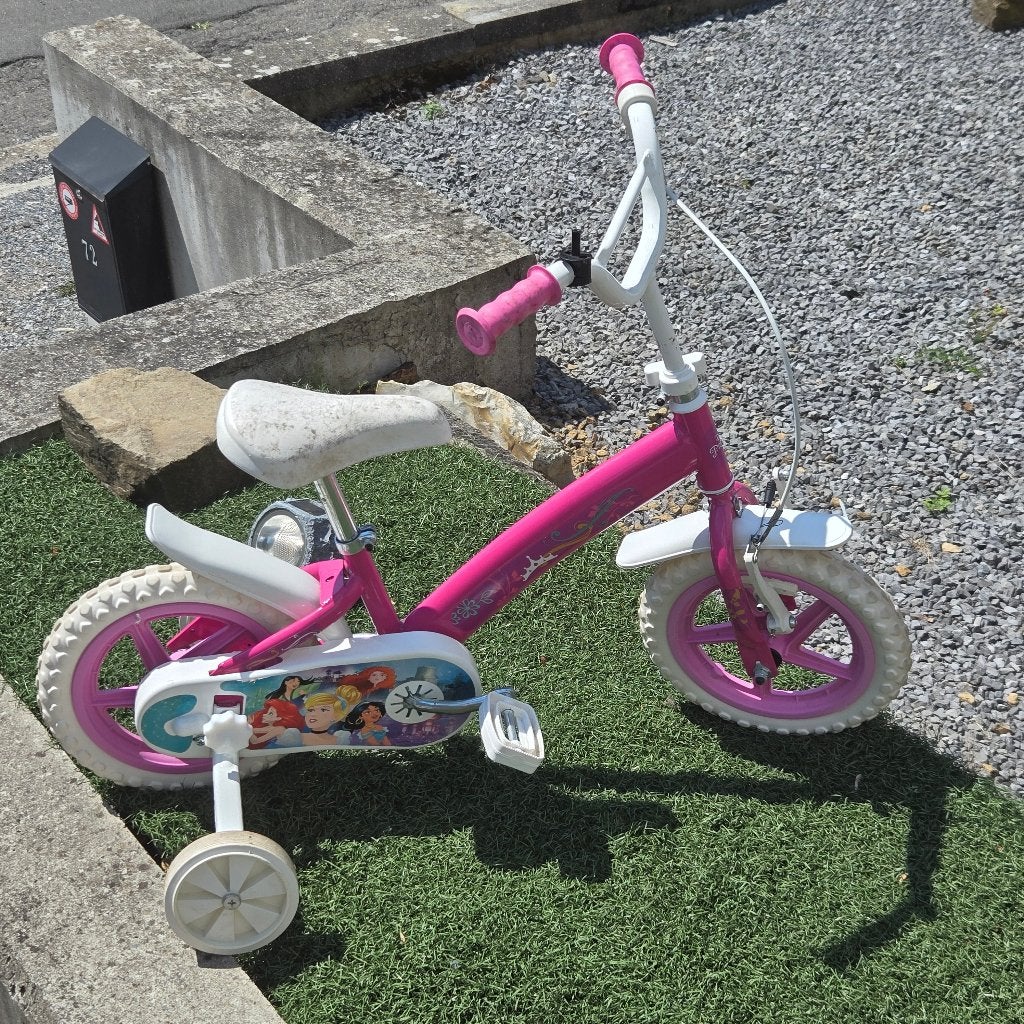 Velo princess 12 pouces 3 à 5 ans 85 à 100 cms, Frein sur jante, Stabilisateurs, Enlèvement, Utilisé