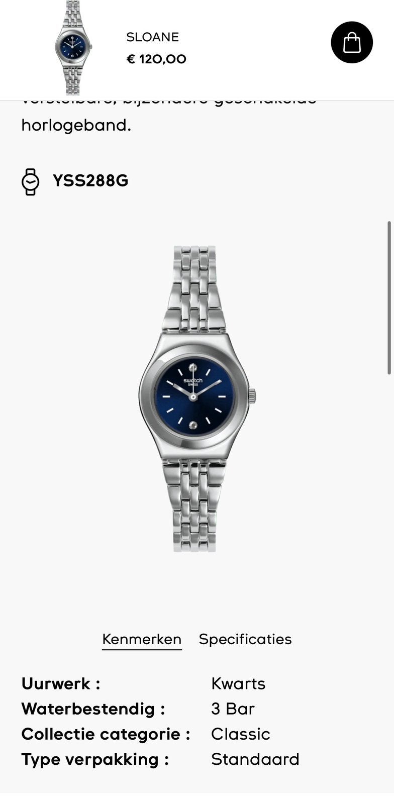 Ironie Swatch, Staal, Gebruikt, Staal, Polshorloge