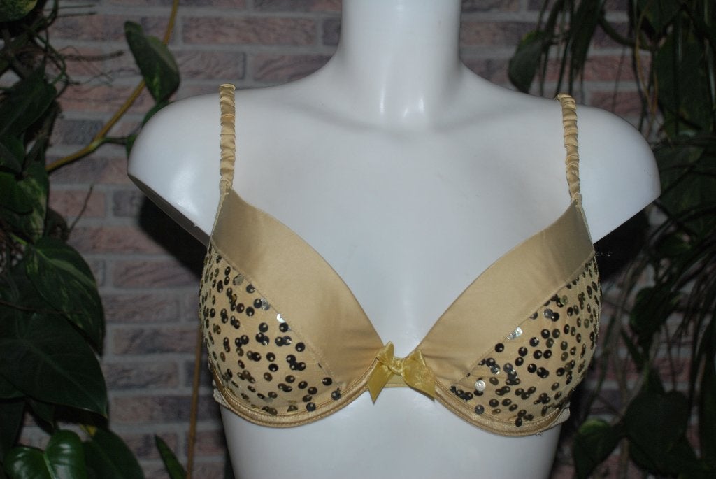 „No secret” gevoerde bh met lovertjes, maat 95C Zeer Goede!, Kleding | Dames, Ondergoed en Lingerie, No Secret, Ophalen of Verzenden