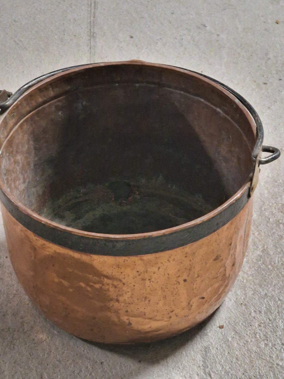 antieke koper ketel, Ophalen, Koper
