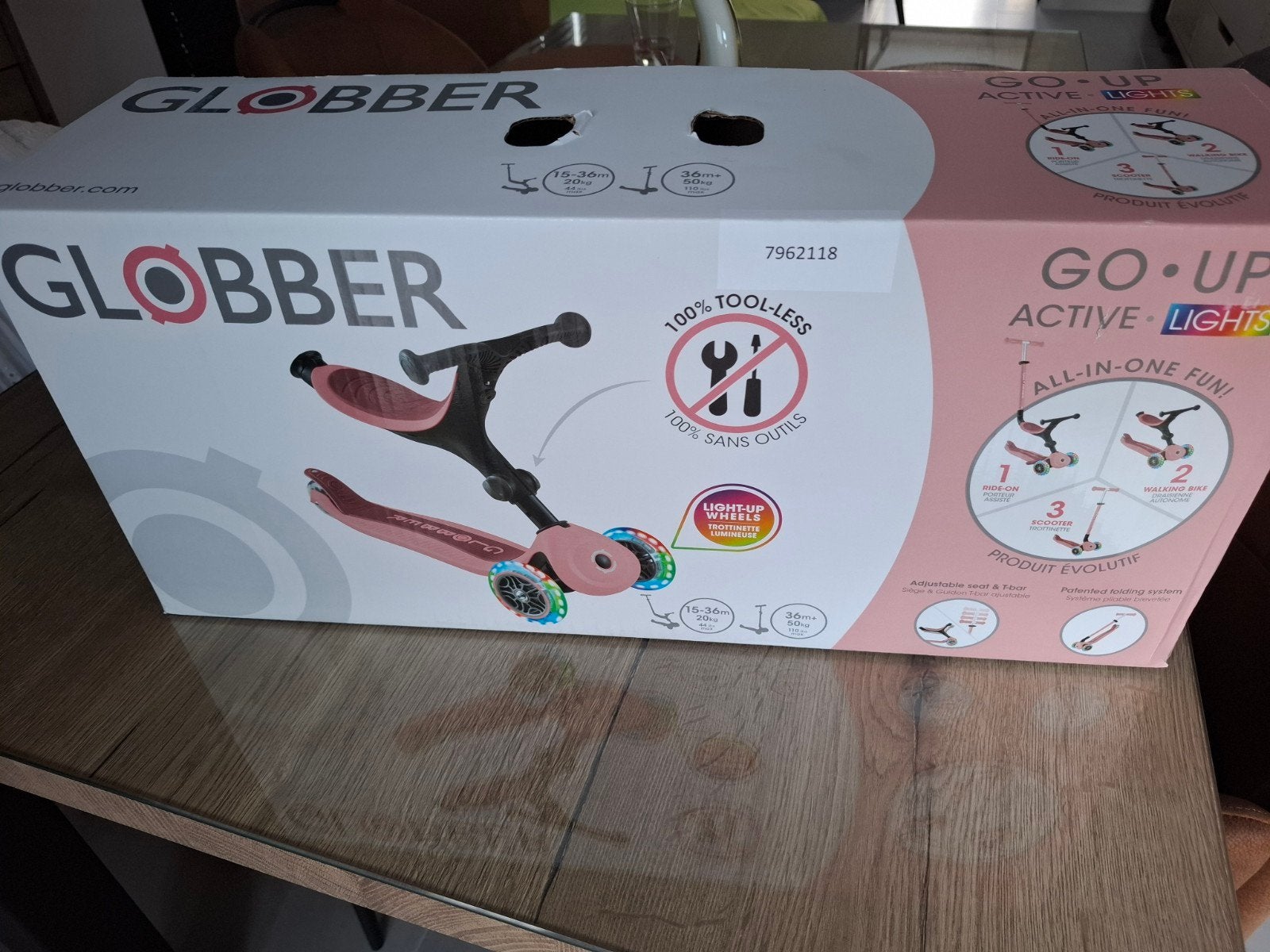 Globber go up, Ophalen