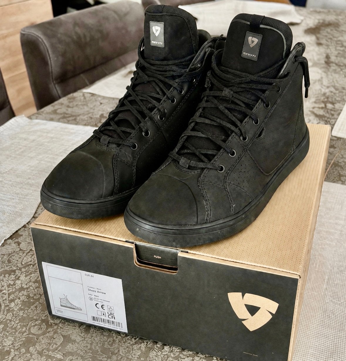 Sneakers moto Rev'it 44 noires, Enlèvement ou Envoi, Seconde main, Hommes, Bottes