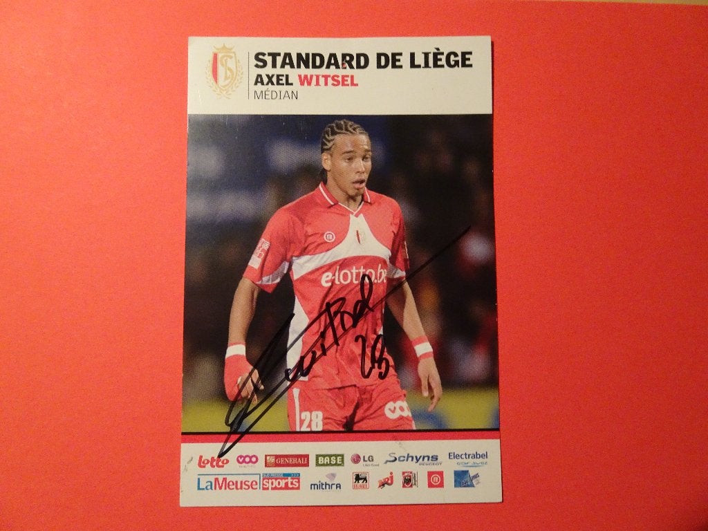 Axel WITSEL gesigneerde kaart - Standard CL, Ophalen of Verzenden, Zo goed als nieuw, Plaatje