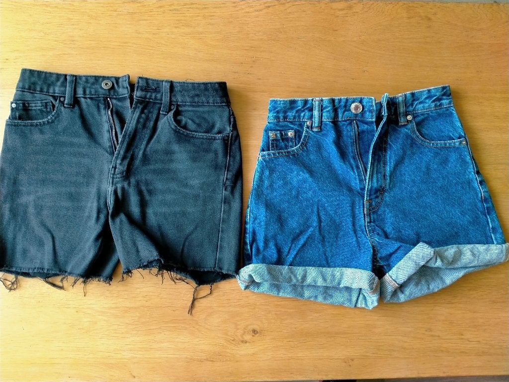Lot de 2 short en jeans taille 32, W27 (confection 34) ou plus petit, Enlèvement, Bleu, Pull & Bear