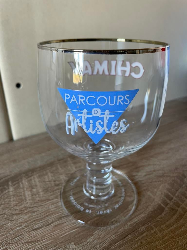 Verre chimay, parcours d’artistes 2021, Collections, Marques de bière, Enlèvement, Comme neuf