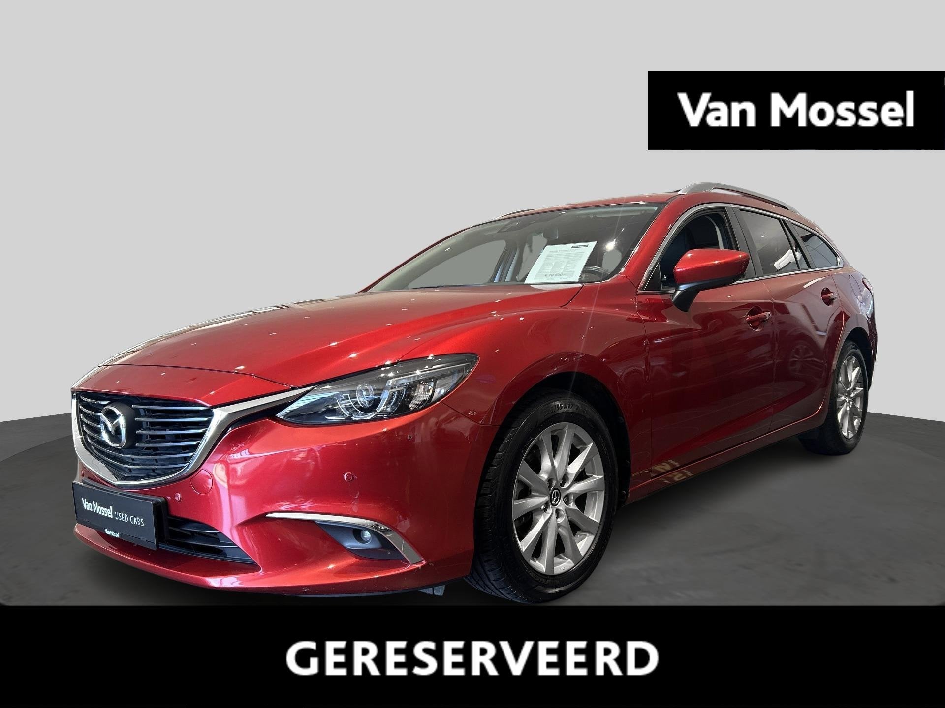 Mazda 6 Wagon 2.2 Skyactiv-D 110kW Premium Edition, Autos, Mazda, Rouge, Entreprise, 110 g/km, Noir