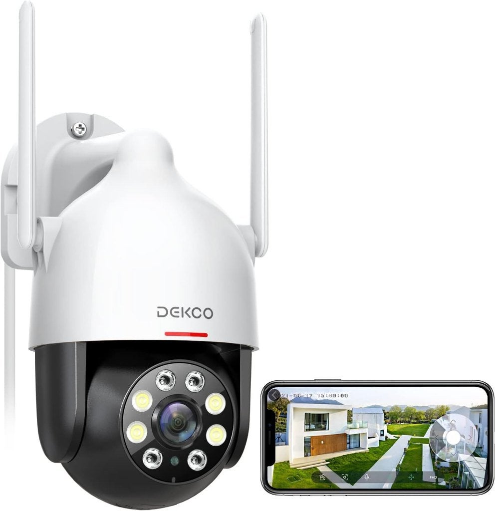 DEKCO 2K bewakingscamera voor buiten, Audio, Tv en Foto, Ophalen of Verzenden, Nieuw, Buitencamera