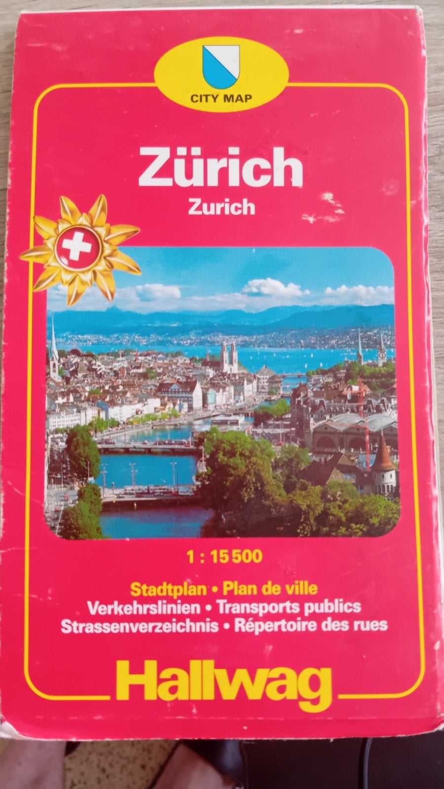 stadsplan Zürich, Boeken, Atlassen en Landkaarten, Gelezen, Landkaart, City map, Europa Overig