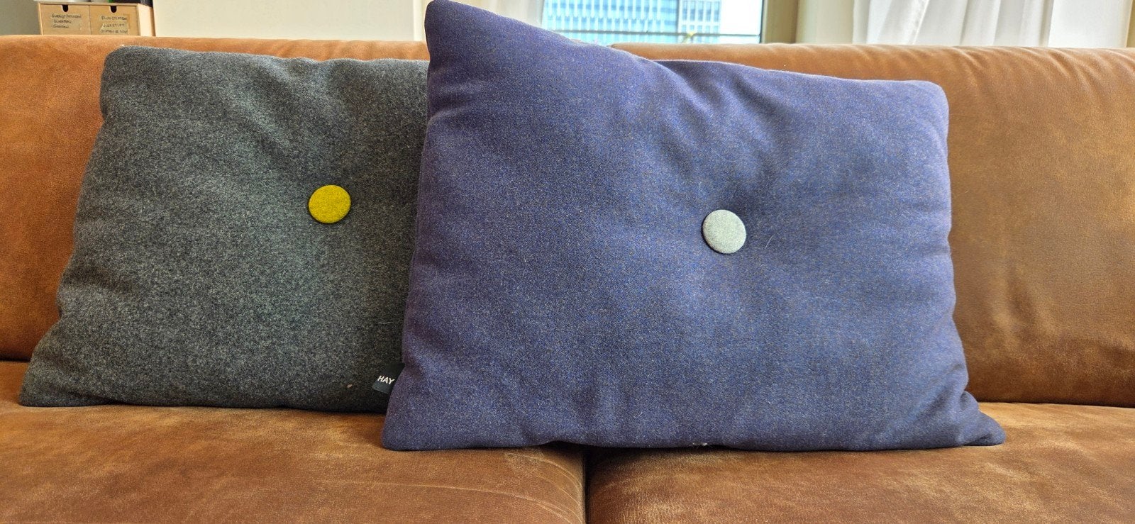 Hay dot - kussen 60 x 45 - perfecte staat, Ophalen, Meerkleurig, Afneembare hoes, Zo goed als nieuw