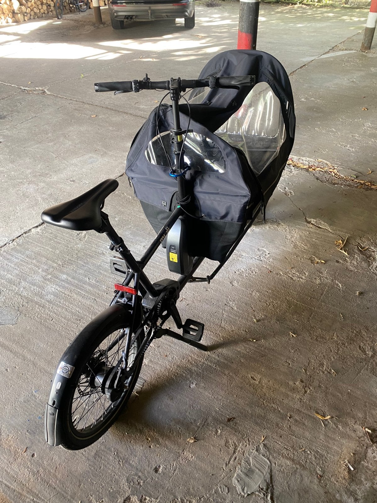 Tweedehands muli cargo elektrische bakfiets, Fietsen en Brommers, Fietsen | Bakfietsen, Gebruikt, Elektrisch, 2 kinderen, Schijfrem