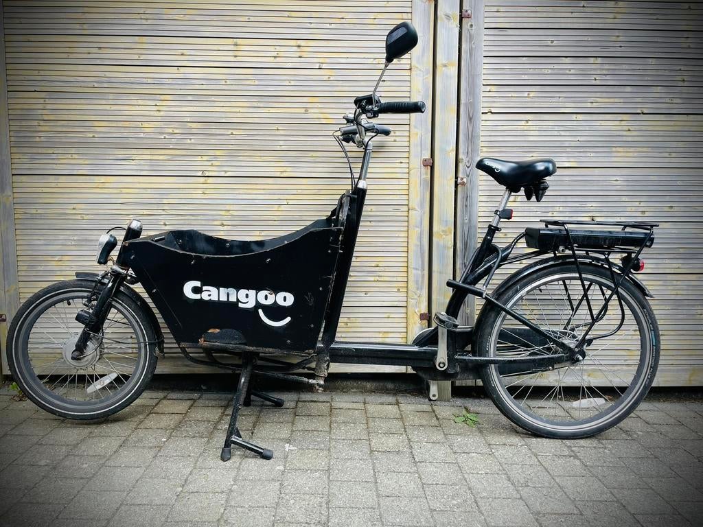 Oerdegelijke elektrische Cangoo bakfiets, Fietsen en Brommers, Gebruikt, Elektrisch, 2 kinderen, Ophalen