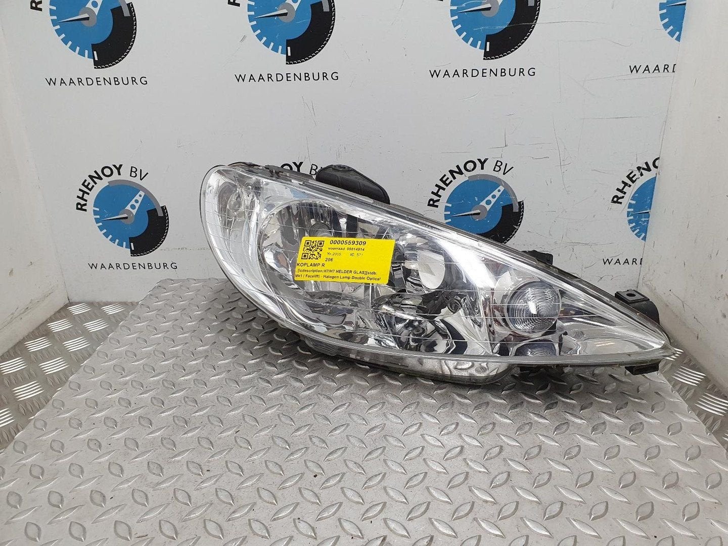 PEUGEOT 206 1.1 XR  KOPLAMP R 2005, Ophalen of Verzenden, Gebruikt, Stiba lid