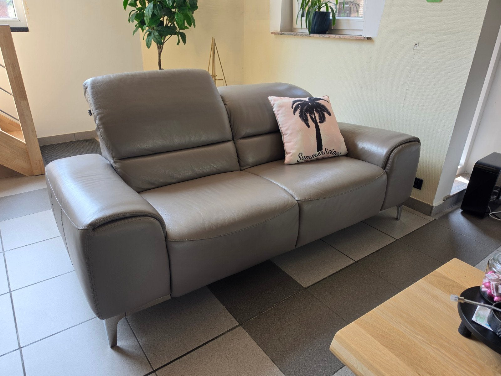 Musterring lederen salon – kwaliteitszetel – 2 delen – relax, Ophalen, Gebruikt, Leer, Modern