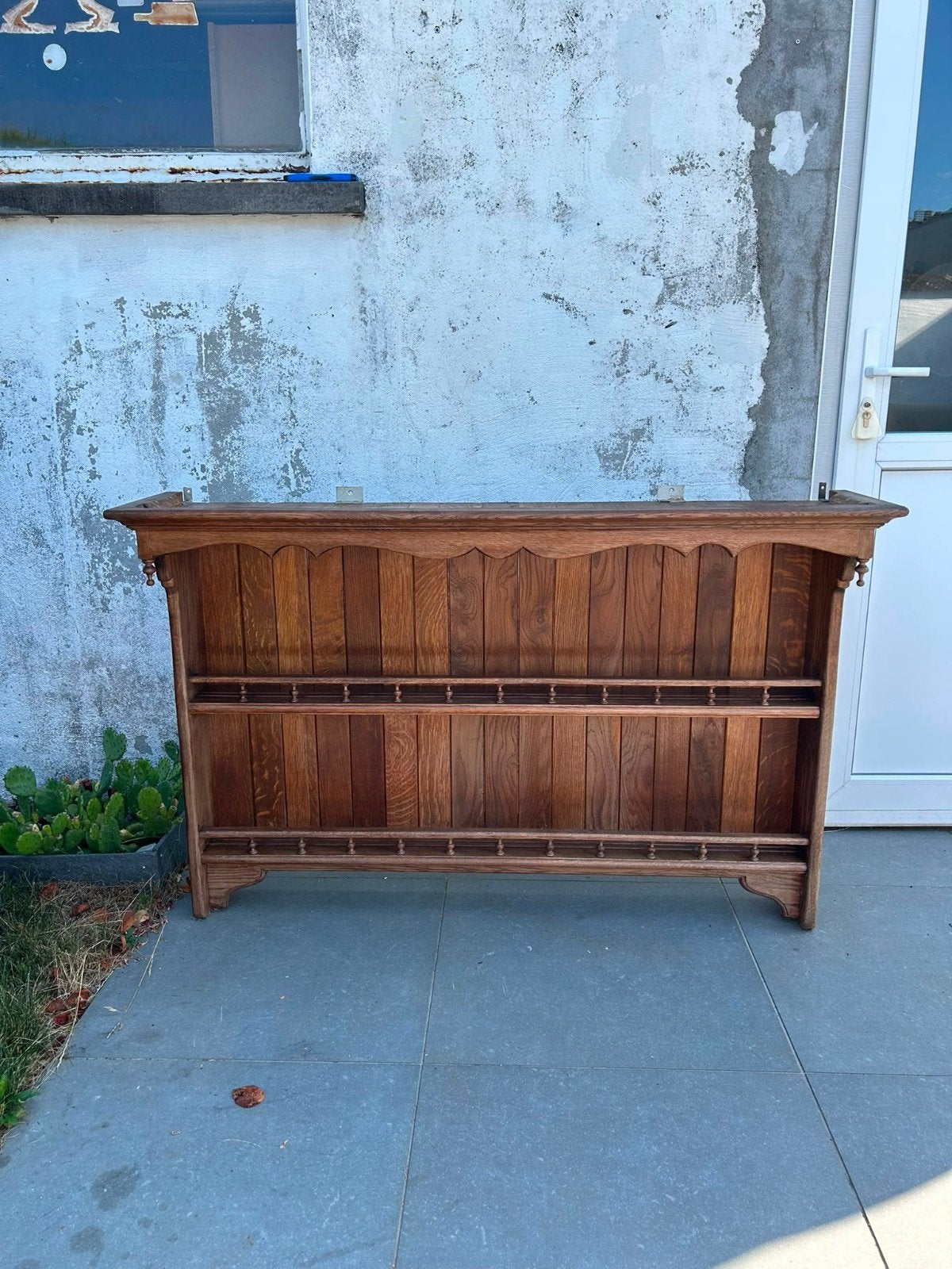 Houten wandrek voor borden (handgemaakt), Ophalen, Gebruikt
