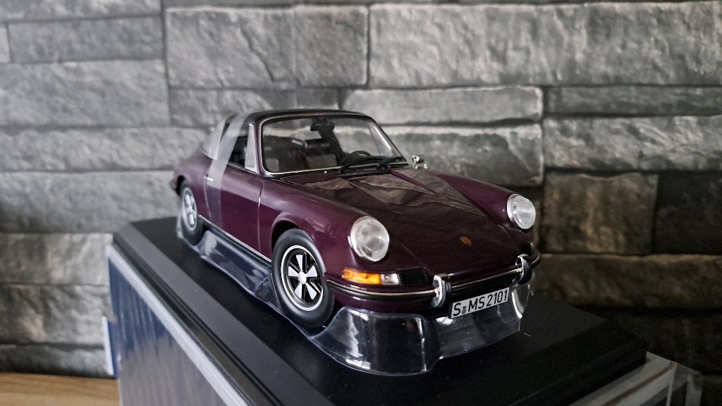Porsche 911 Targa 1971 1/18éme, Auto, Norev, Ophalen of Verzenden, Norev