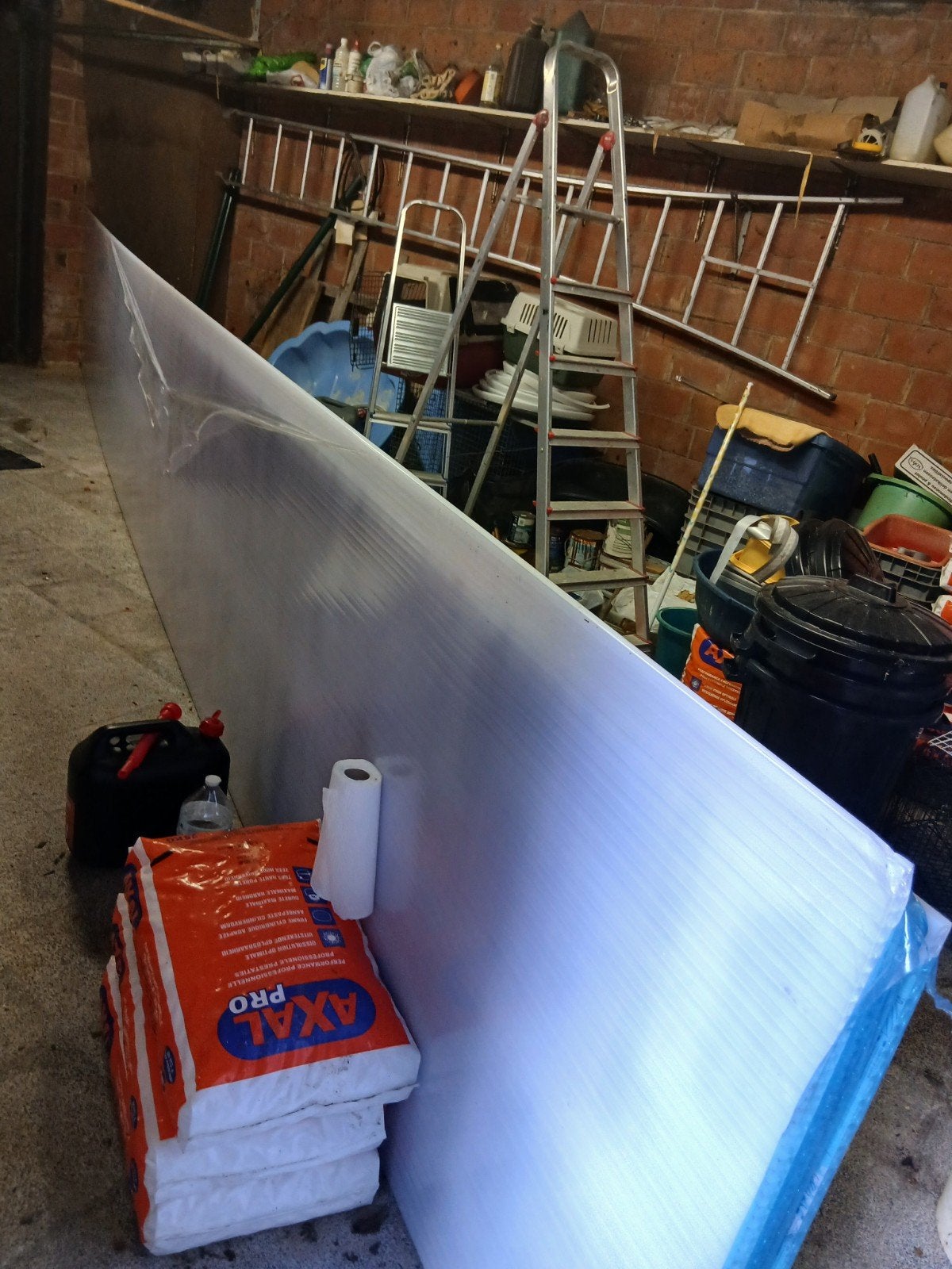 Mooie partij Polycarbonaatplaten 7 meter lang + rubbers (28,, Enlèvement