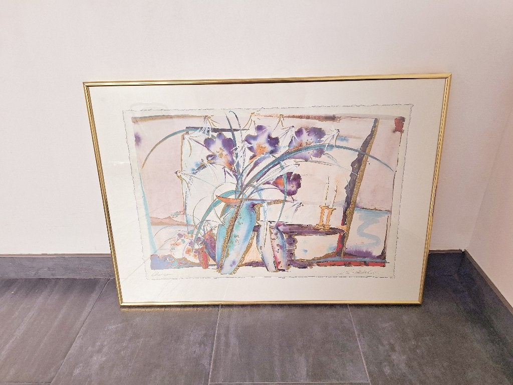 Schilderij met gouden frame, Ophalen
