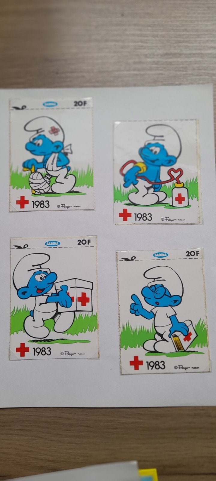 smurfenstickers Sabena, Verzamelen, Smurfen, Ophalen