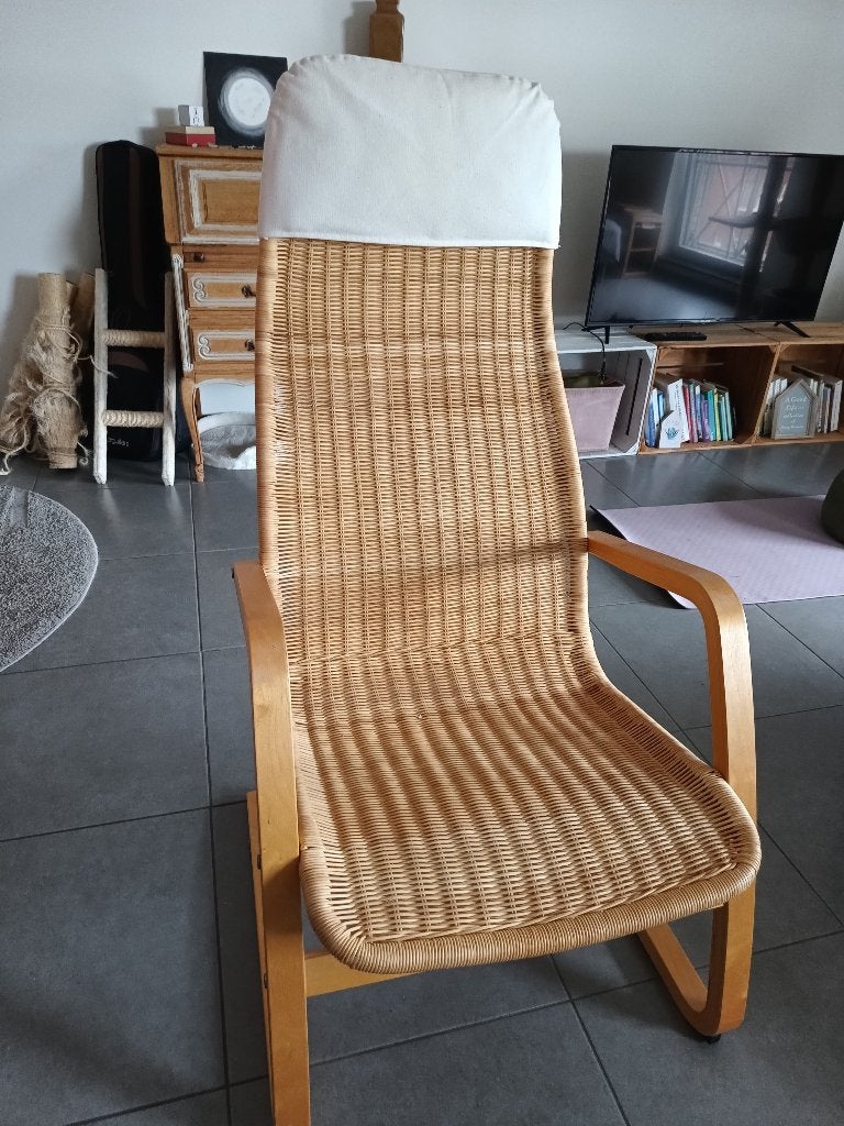 Rieten stoel, Huis en Inrichting, Stoelen, Ophalen, Gebruikt, Hout