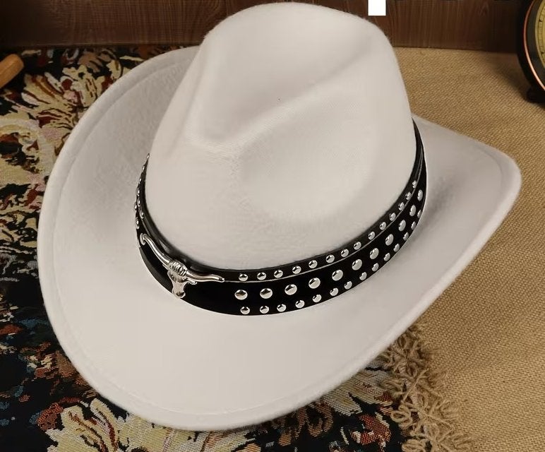 Cowboyhoed Metallic Dubbelgeknoopte Stierenkop (Nieuw), Ophalen of Verzenden, Nieuw, Hoed
