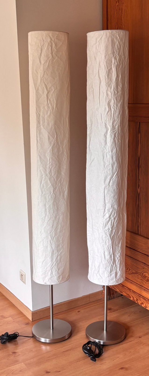 2 IKEA vloerlampen – sfeervolle papieren lampenkapp, Huis en Inrichting, Ophalen, Overige materialen, Gebruikt, Modern
