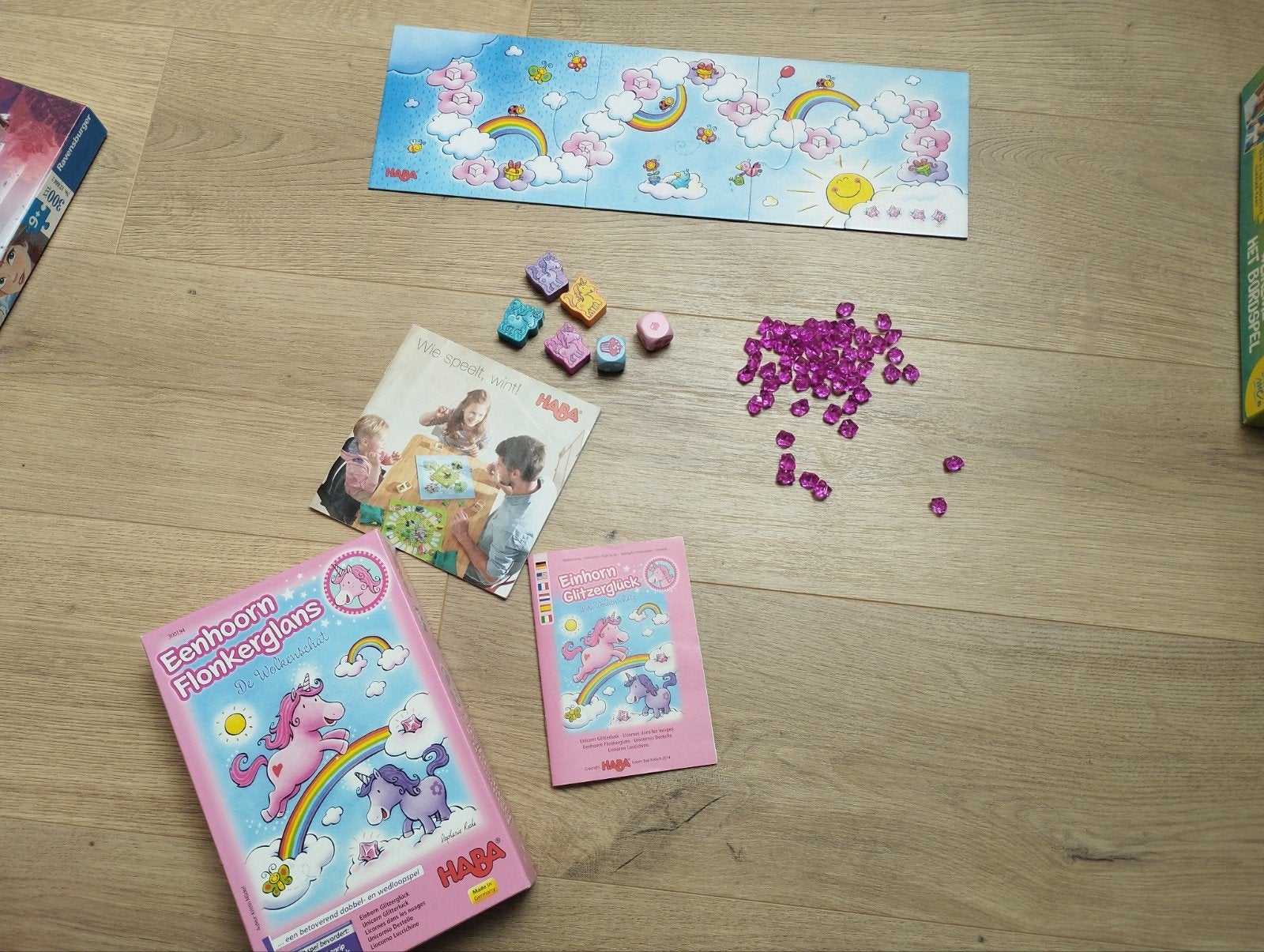 Haba spel eenhoorn flonkerglans, Ophalen