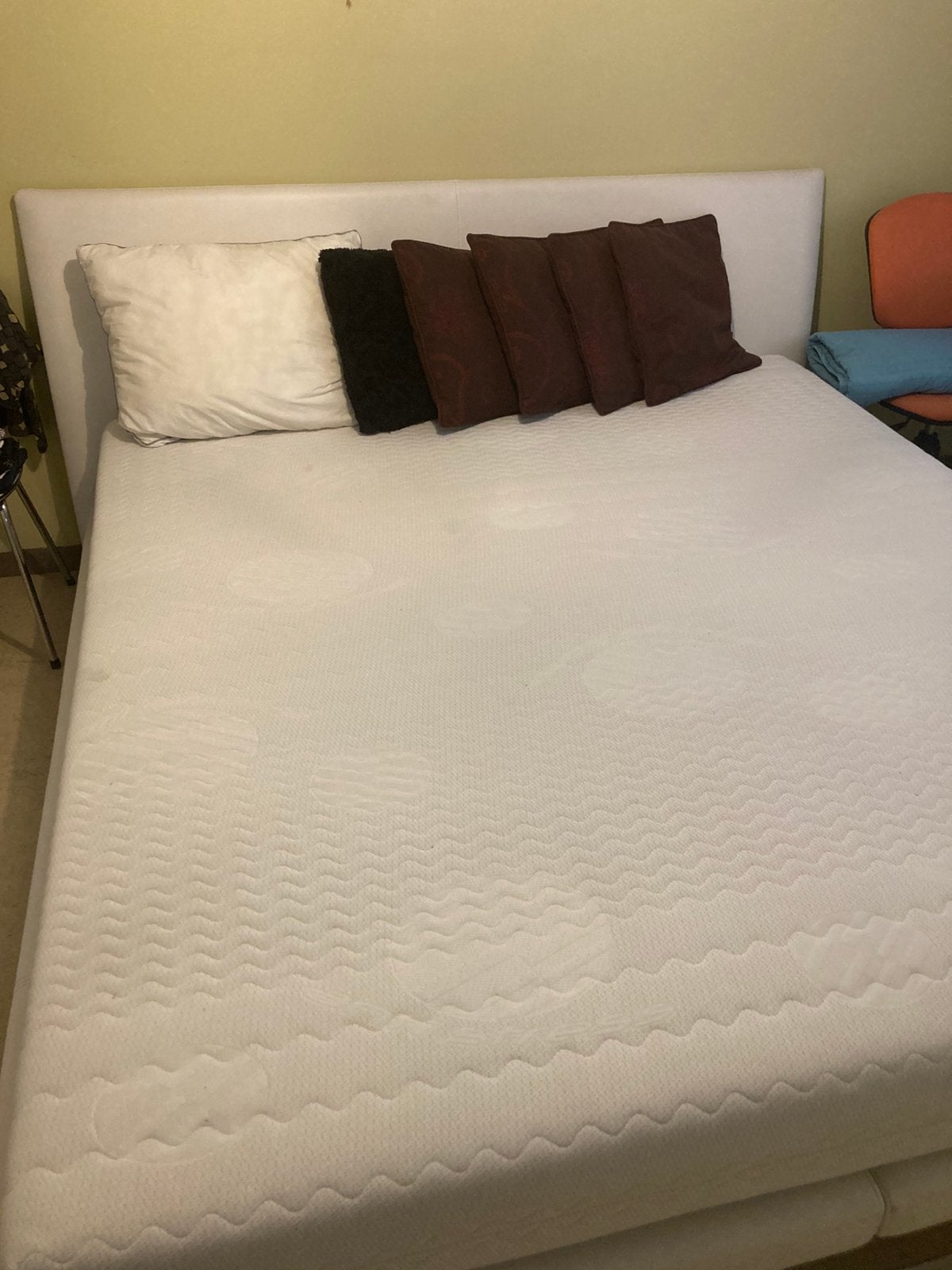 2 persoons matras 1.80 m, Comme neuf, Enlèvement, 200 cm, Blanc