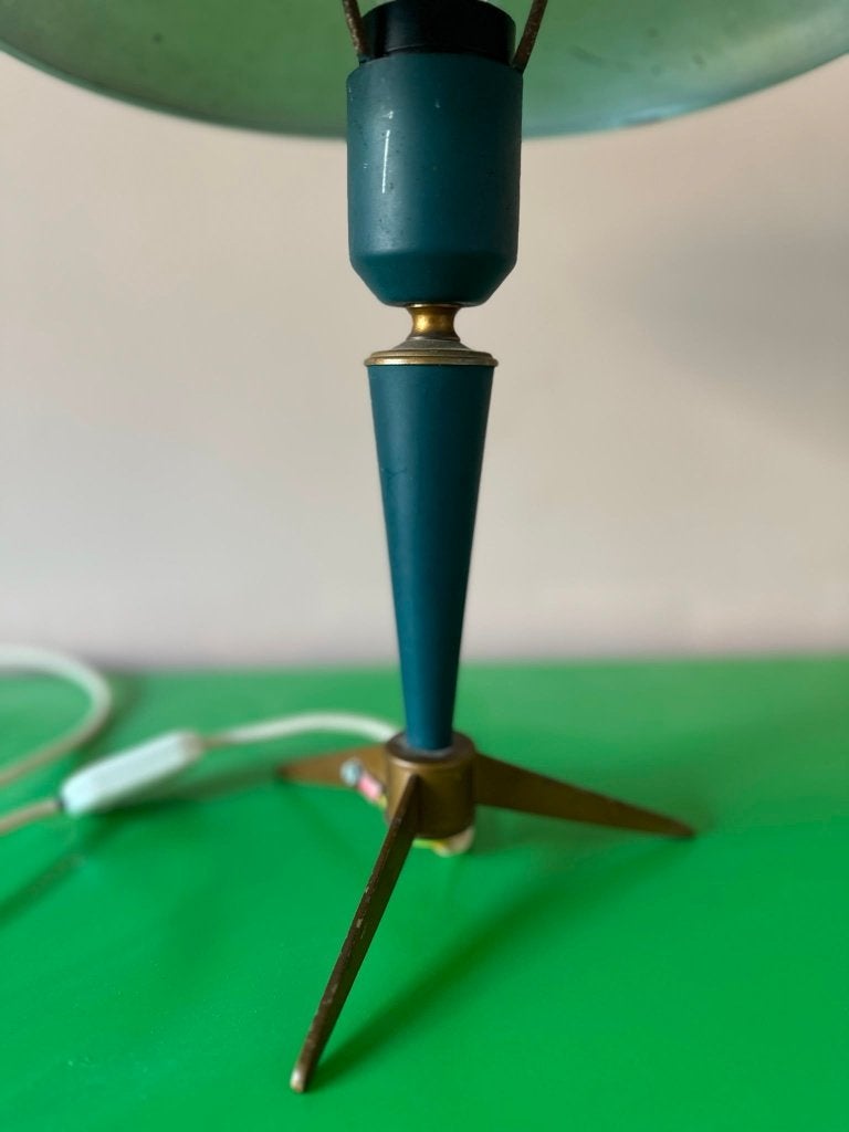 Lampe de table vintage Philips originale - Années 1950/60, Autres culots, Vert, Enlèvement ou Envoi, Lampe de bureau