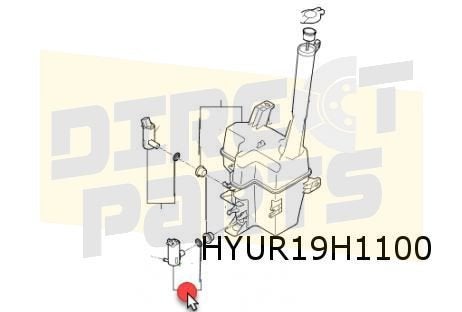 Hyundai/Kia ruitensproeierpomp (achterruit) Origineel! 98510, Neuf, Hyundai, -, -